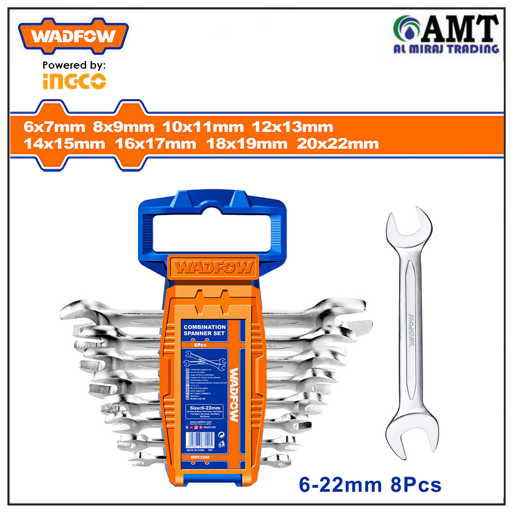 Wadfow Double open end spanner set - WDS2208