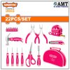 Wadfow 22 Pcs Pink hand tools set - WHS1M22