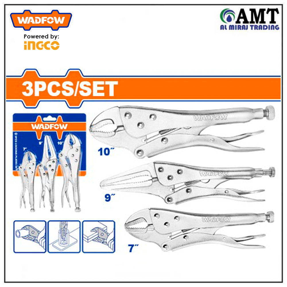 Wadfow 3 Pcs locking pliers set - WLP5703