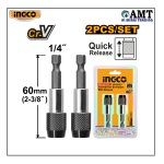 INGCO Screwdriver bit holder with release - ABH20601