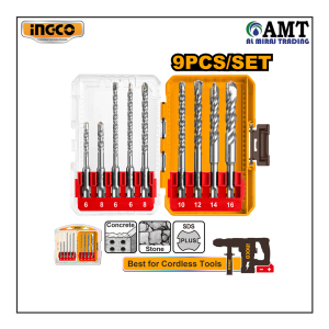 INGCO 9 Pcs SDS plus hammer drill bits set - AKDL30906