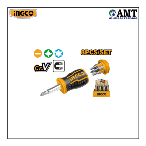 INGCO 8 IN 1  Stubby screwdriver set - AKISDS0708