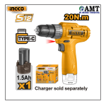 INGCO Lithium-Ion cordless drill - CDLI12428