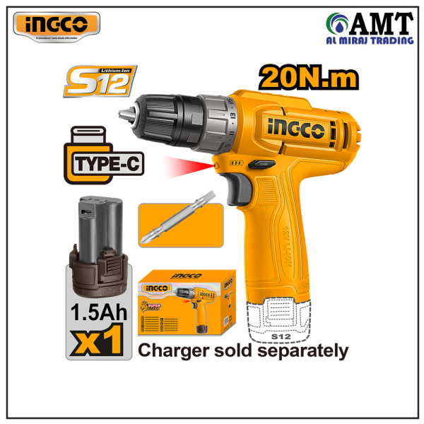 INGCO Cordless drill - CDLI12456