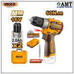 INGCO Compact brushless cordless drill - CDLI16682