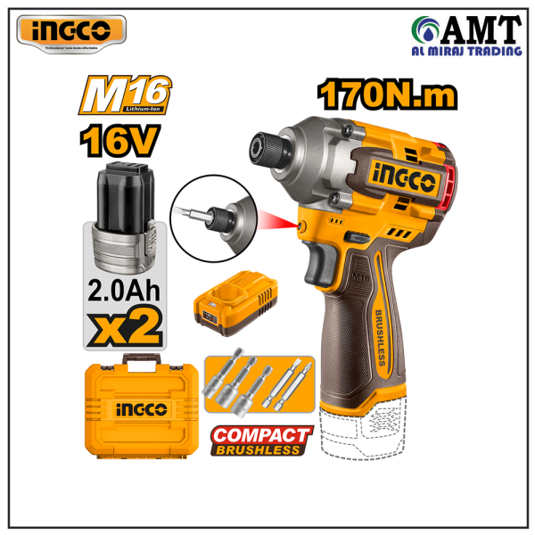 INGCO Cordless impact driver - CIRLI16178