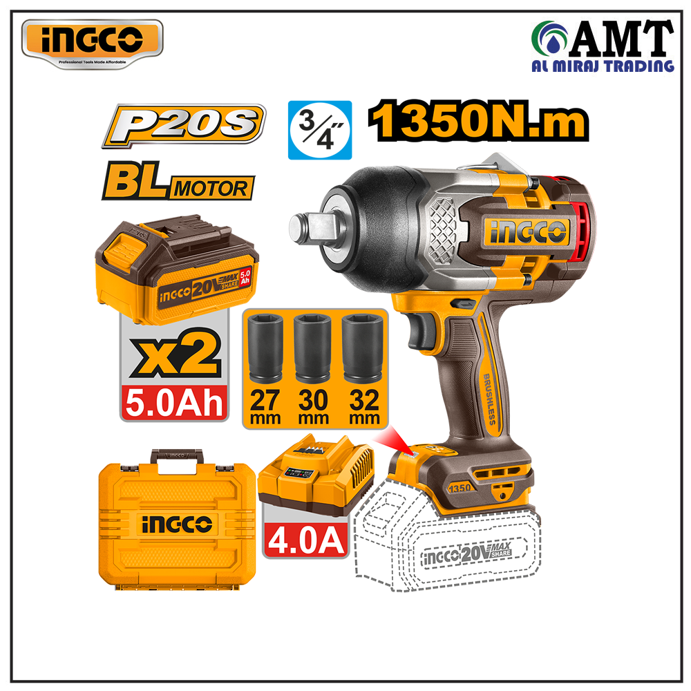 INGCO Cordless impact wrench - CIWLI20135 INGCO Cordless impact wrench - CIWLI20135