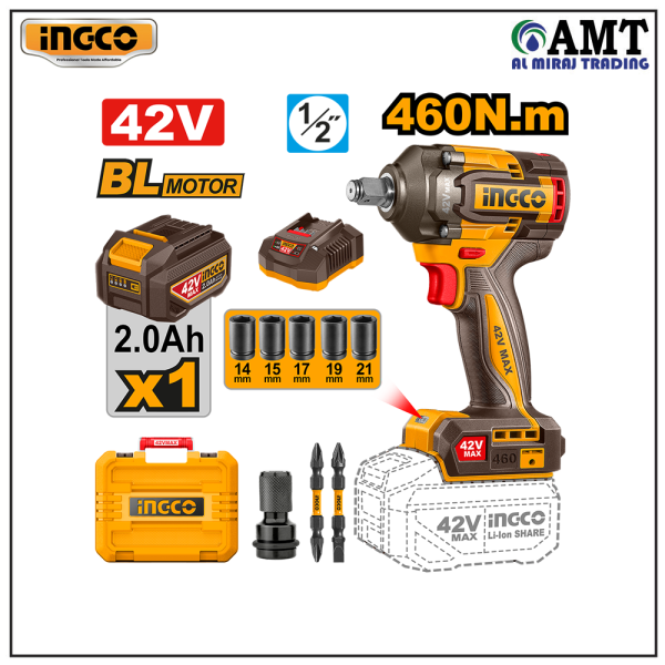 INGCO Cordless impact wrench - CIWLI42461