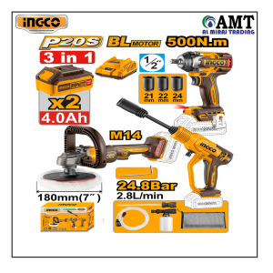 INGCO Cordless 3 Pcs Combo Kit - COSLI250184