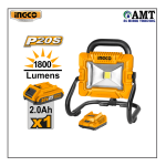 INGCO Lithium-ion portable lamp - CWLI20258