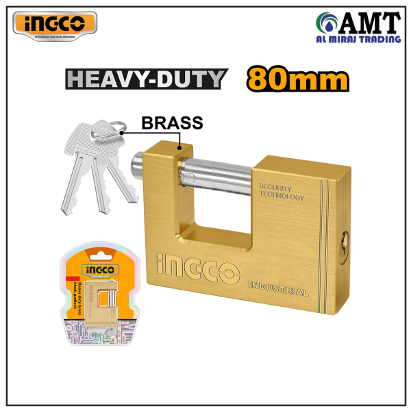 INGCO Heavy duty brass block padlock - DBBPL0802
