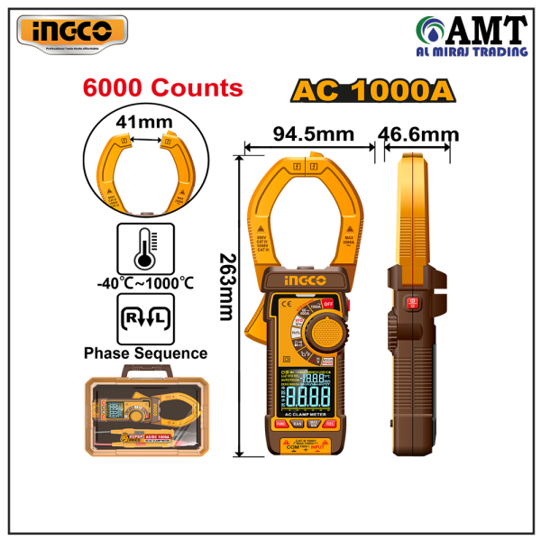 INGCO Digital AC clamp meter - DCM610001