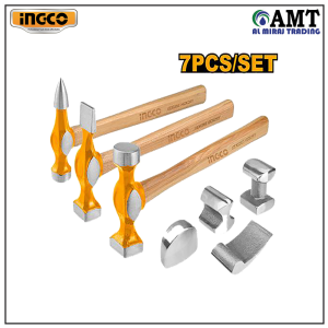INGCO 7 Pcs Body And Fender Hammer Set - HBAFH0711