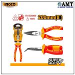 INGCO Insulated Bent Nose Pliers 8"/200mm - HIBNP28208