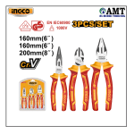 INGCO 3 Pcs insulated pliers set - HIKPS28318