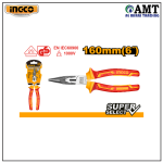 INGCO Insulated Long Nose Pliers 6"/160mm - HILNP28168