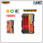 INGCO 10 Pcs Interchangeable Insulated Screwdriver Set - HKISD1008
