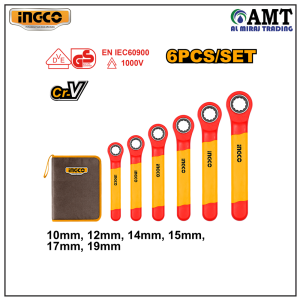 INGCO 6 Pcs insulated ratchet wrench set - HKISPA0603