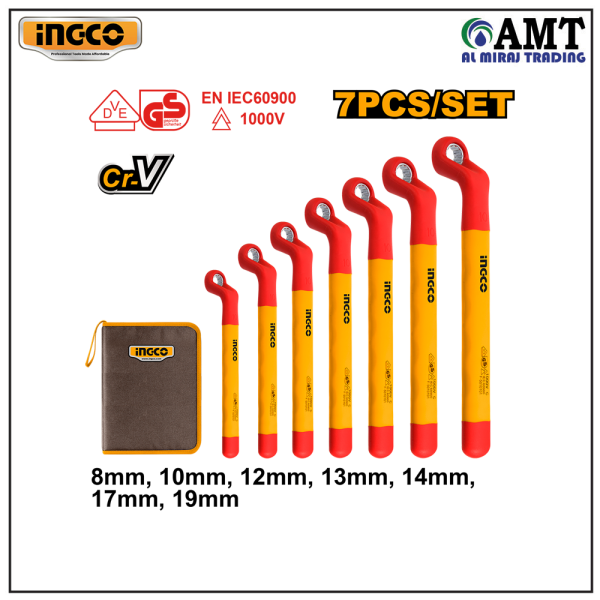 INGCO 7 Pcs insulated ring wrench set - HKISPA0702