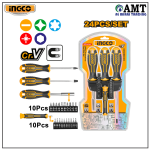 INGCO 24 Pcs Screwdriver And Bits Set - HKSDB02482
