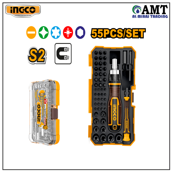 INGCO 55 Pcs screwdriver bits set - HKSDB0558