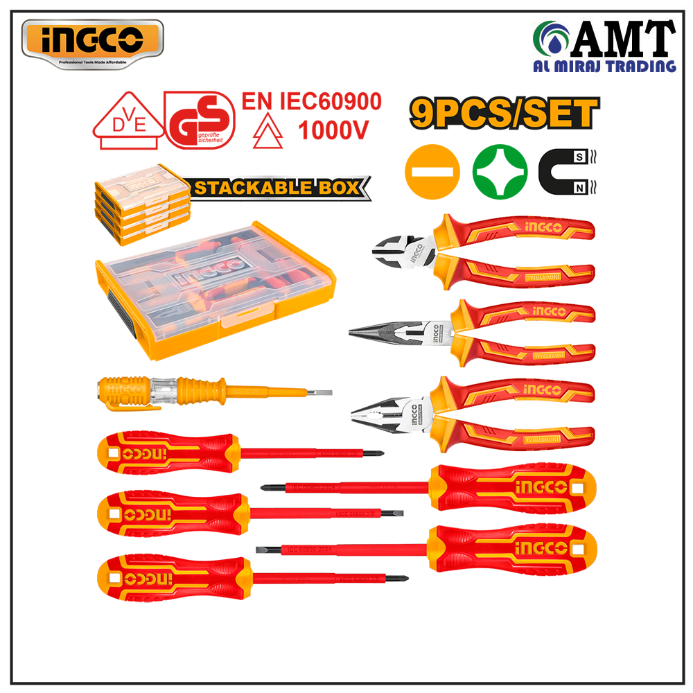 HKTV01H091 INGCO 9 Pcs Insulated Hand Tools Set - HKTV01H091 - Image 1