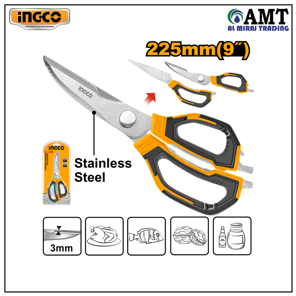 HSCRS822251 INGCO Kitchen Scissors 9"/225mm HSCRS822251 - HSCRS822251 - Image 1