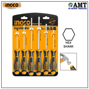 INGCO 6Pcs Go-Through Screwdriver Set - HSGT280608