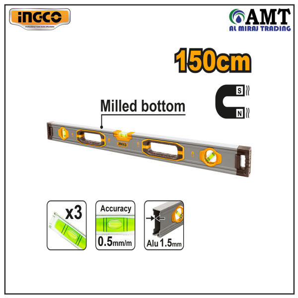 INGCO Spirit level with powerful magnets - HSL38150M