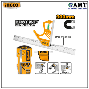 INGCO Magnetic lock combination square - HSR530255
