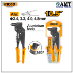 INGCO 360?Swivel Head-Hand Riveter 10.5" - SHHR106