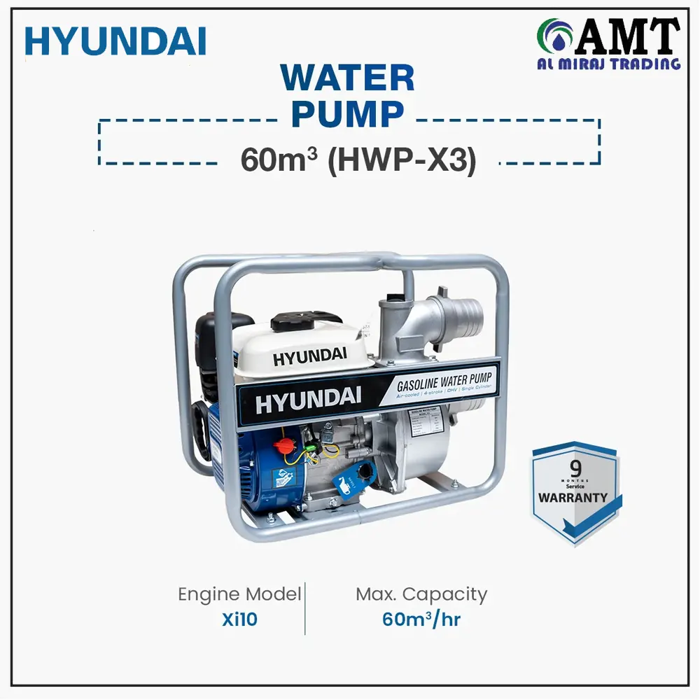 3x3 hyundai Hyundai Gasoline Water Pump 60m3 - HWP-X3 - Image 1
