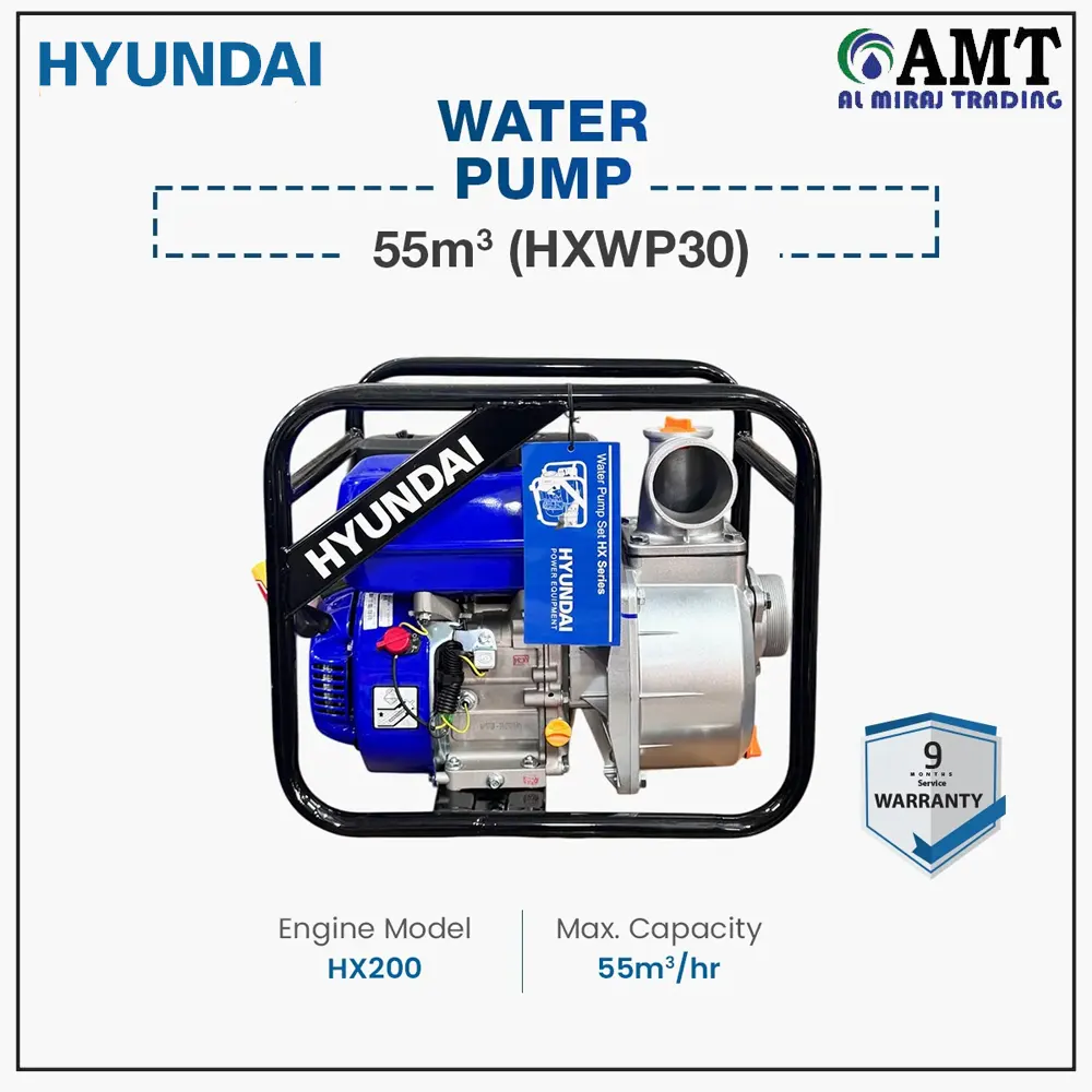 4x3 Hyundai Gasoline Water Pump 55m3 - HXWP30 - Image 1