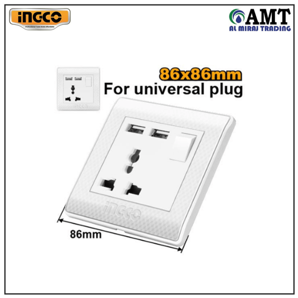 INGCO Socket with USB outlet - HESST0113AUS