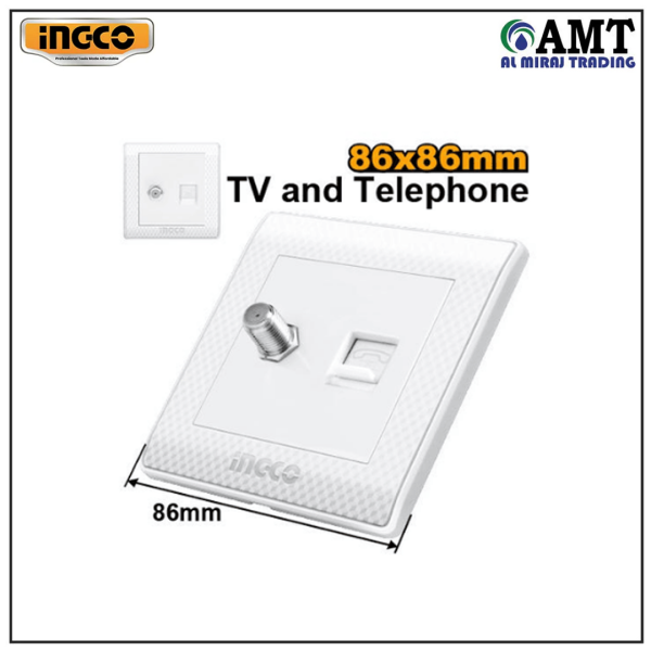 INGCO TV Socket and TEL socket - HESST502TT